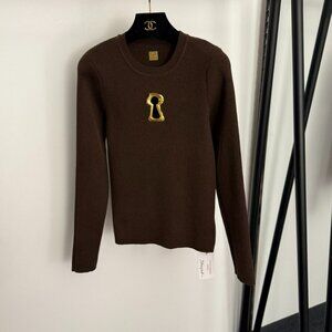 Schiaparelli openwork long-sleeved knit top